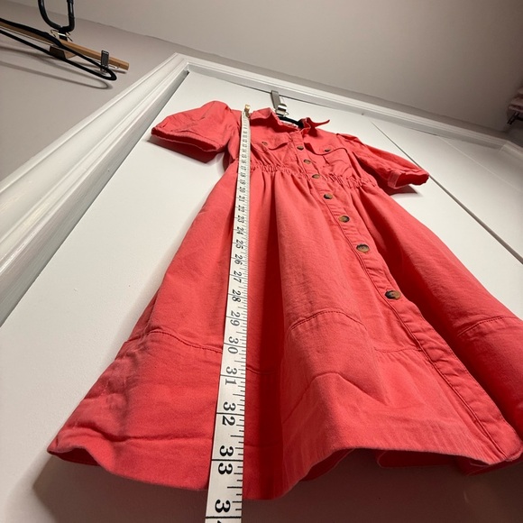 ba&sh - Lincoln Dress - Coral Button-Up mini dress - Picture 10 of 12